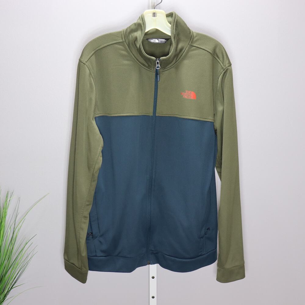 The North Face Men’s Full Zip Fleece Jacket Green Blue Size L‎